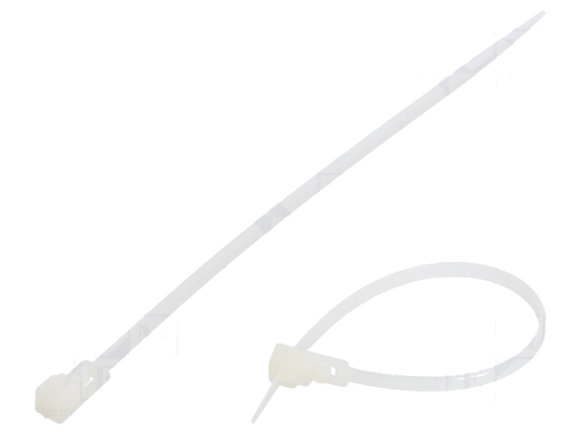 Kabelbinder; losmaakbaar; L: 150mm; W: 3,6mm; polyamide; 177N Kabelbinder; losmaakbaar; L: 150mm; W: 3,6mm; polyamide; 177N